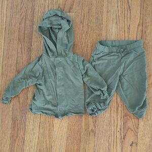 Carter's PURELY SOFT BAMBOO Green Hoodie and Joggers Set